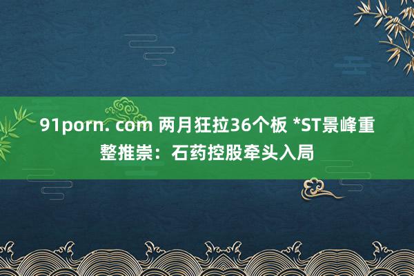 91porn. com 两月狂拉36个板 *ST景峰重整推崇：石药控股牵头入局