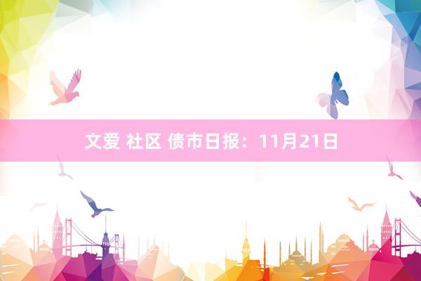 文爱 社区 债市日报：11月21日