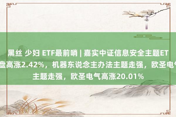 黑丝 少妇 ETF最前哨 | 嘉实中证信息安全主题ETF(159613)早盘高涨2.42%，机器东说念主办法主题走强，欧圣电气高涨20.01%